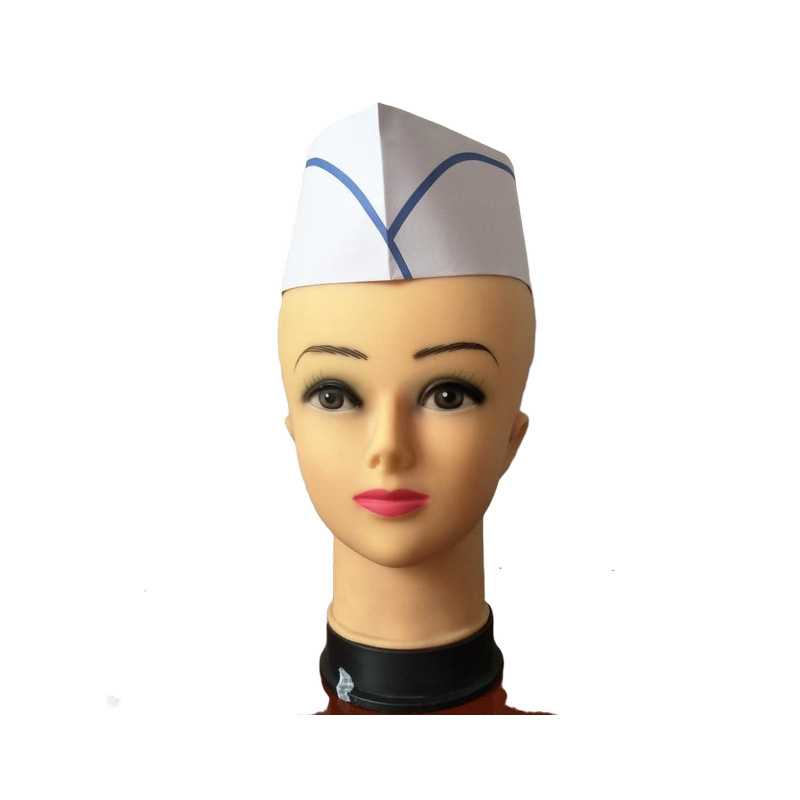 Disposable Chef Paper Cap, Domestic Paper Cap, Kitchen Worker Cap