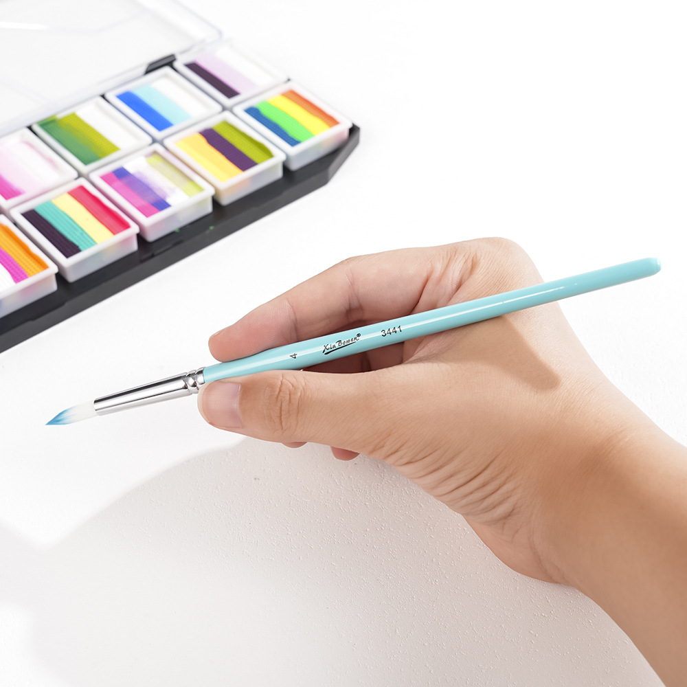 Cross-border body painting pen 10 suit stage face painting embossing pen children's diy face color brush brush