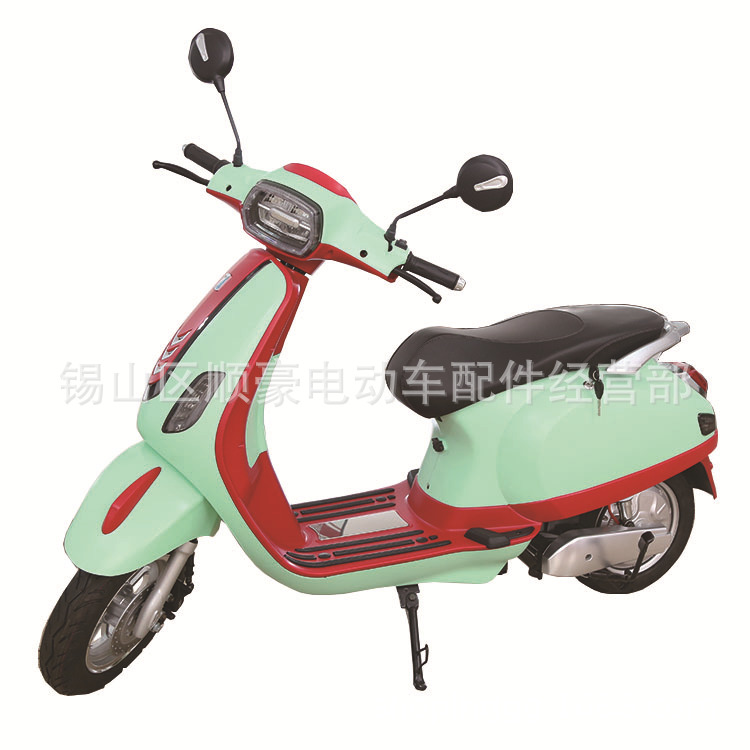 Электрический велосипед электрический мотоцикл передний диск задний барабан высокая выносливость новый трансграничный зеленый 60V20A с батареей