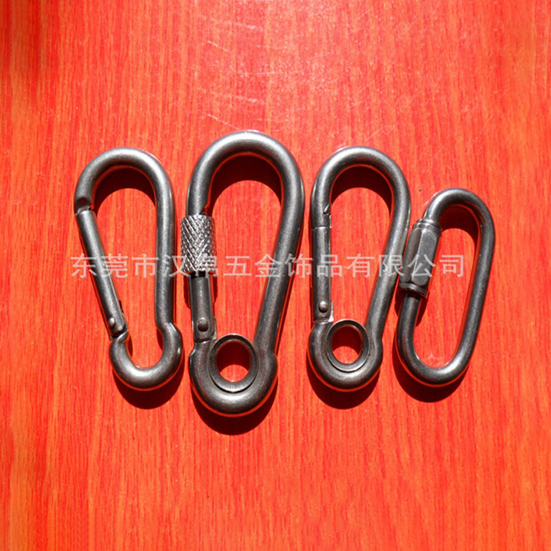 Manufacturer of Various Carabiner, Full Gun Gray U-Shaped Buckles, 5C Long Track-Shaped Carabiner, Metal Outdoor Hook Buckles