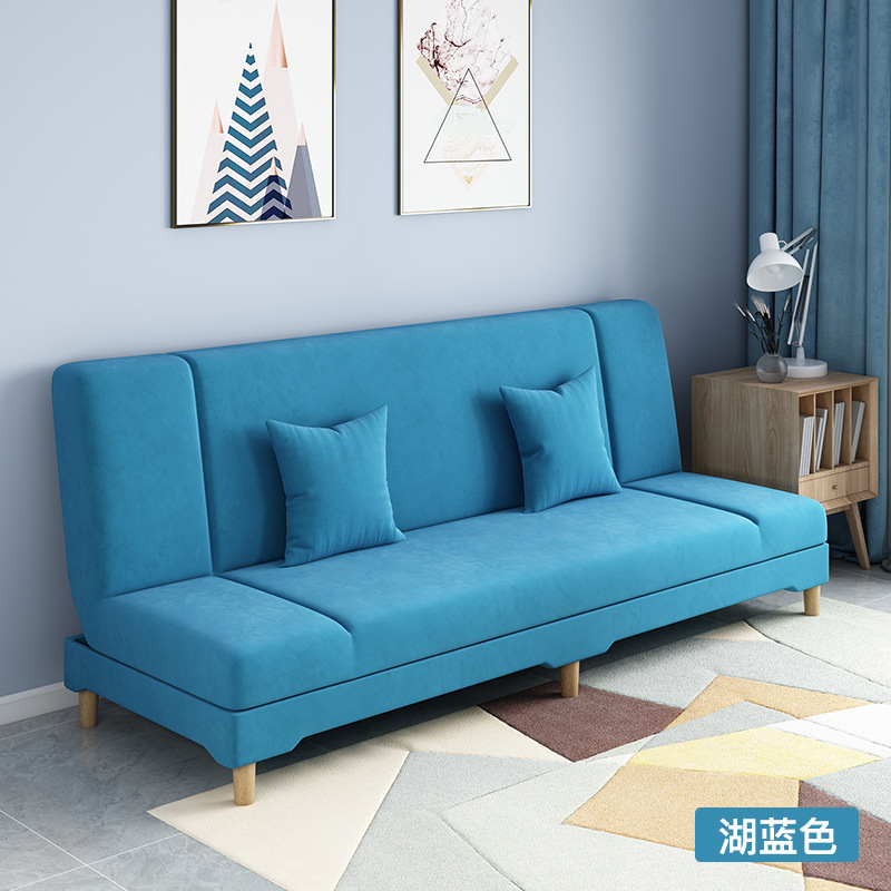 Sofa for Small Living Room 2024 New Model Straight Sofa Solid Wood Simple Rental Room Reclining and Sleeping Fabric Sofa