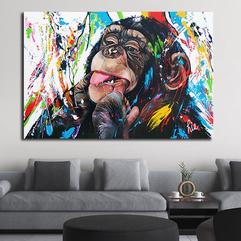 Living Room Decorative Painting Hanging Painting Solid Wood Frameless Painting Canvas Spray Painting Poster Cross-Border Mural Canvas Painting Core Wholesale