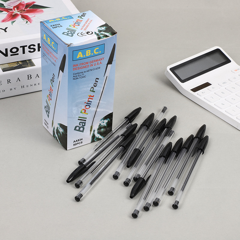 Fengting Stationery 934 Bullet Type 1.0 Ballpoint Pen No Ink Leakage Casual Transparent Ballpoint Pen Hotel Catering