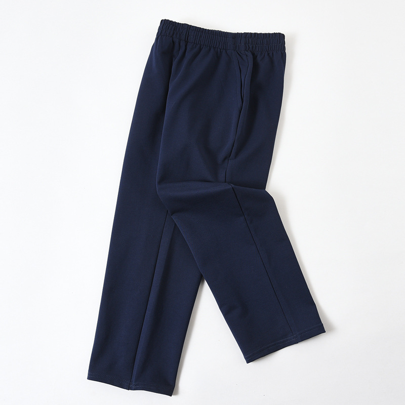 Children's school uniform pants navy blue high school boys and girls dark blue school pants spring and autumn big children's sports pants plus size