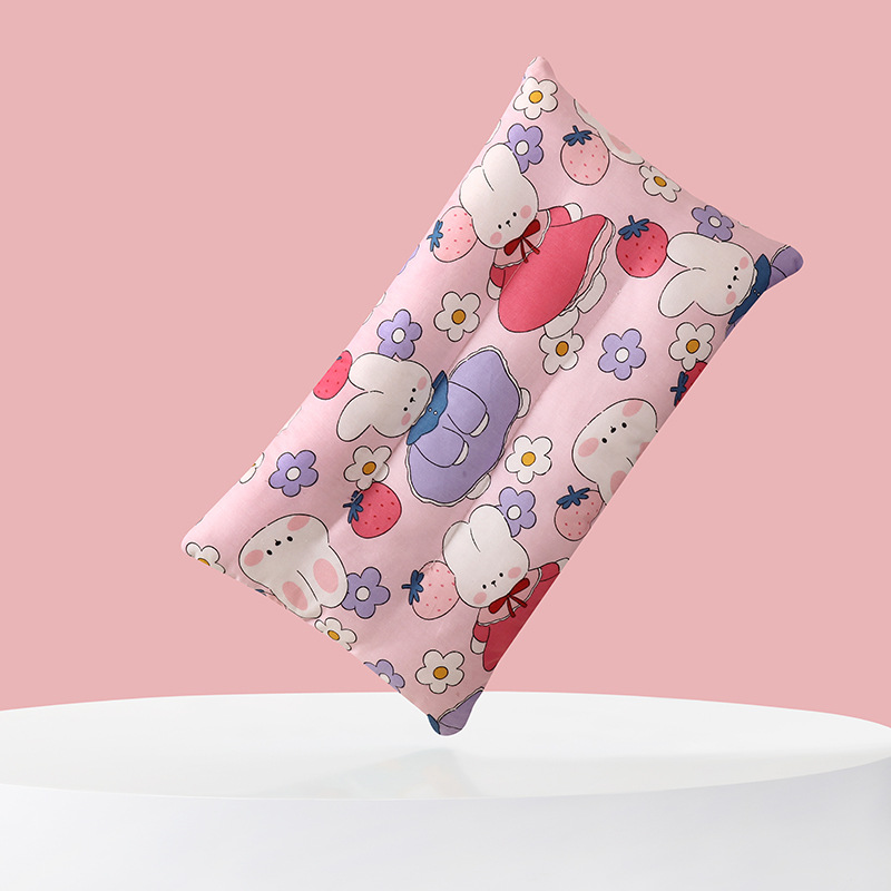Cotton Bean Pillow Kindergarten Cute Printed Nap Pillow Soft, Skin-Friendly, Breathable, Universal for All Seasons, Machine Washable