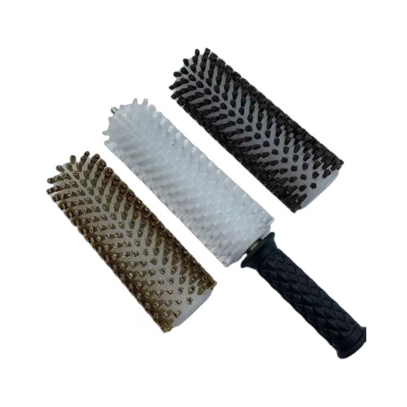Роликовая щетка для воска сноуборда, полировочная роликовая щетка, комплект для восковой обработки сноуборда, нейлоновая щетка, щетка из конского волоса, медная щетка