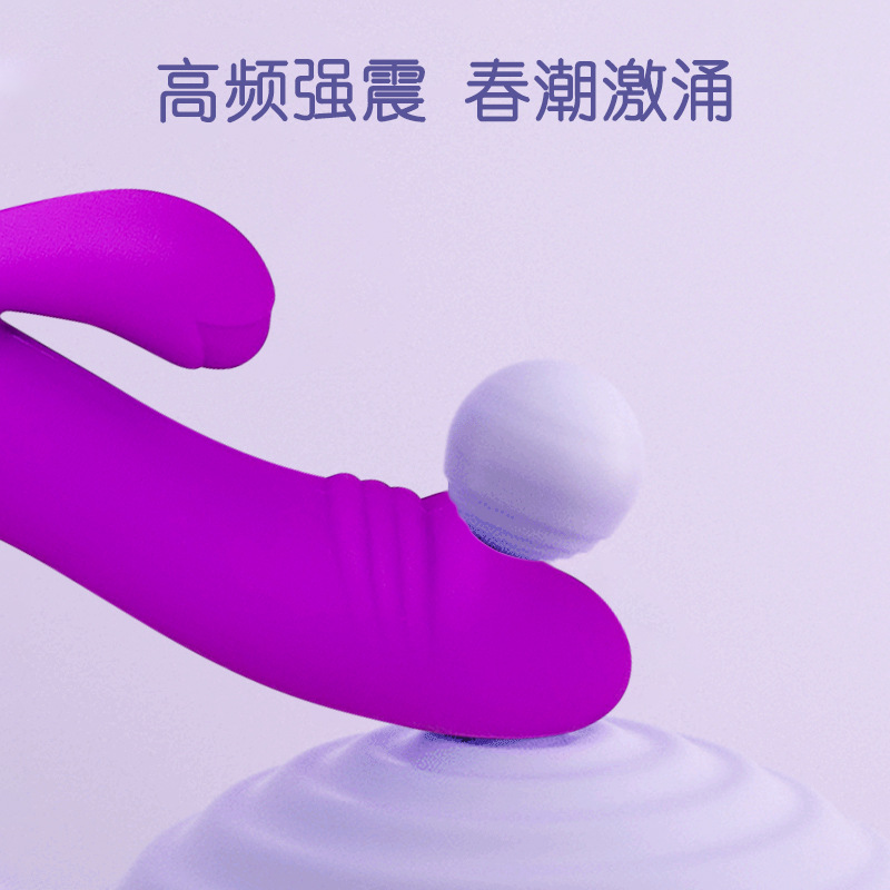 Factory direct silicone simulation vibrator G point double AV stick female masturbation massage stick adult supplies wholesale