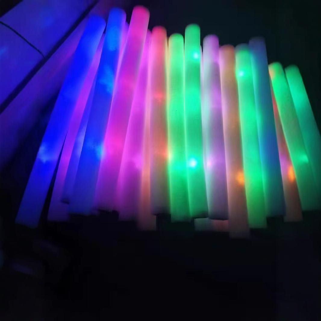 Sponge glow stick LOGO large led electronic glow stick party concert colorful glow stick wholesale