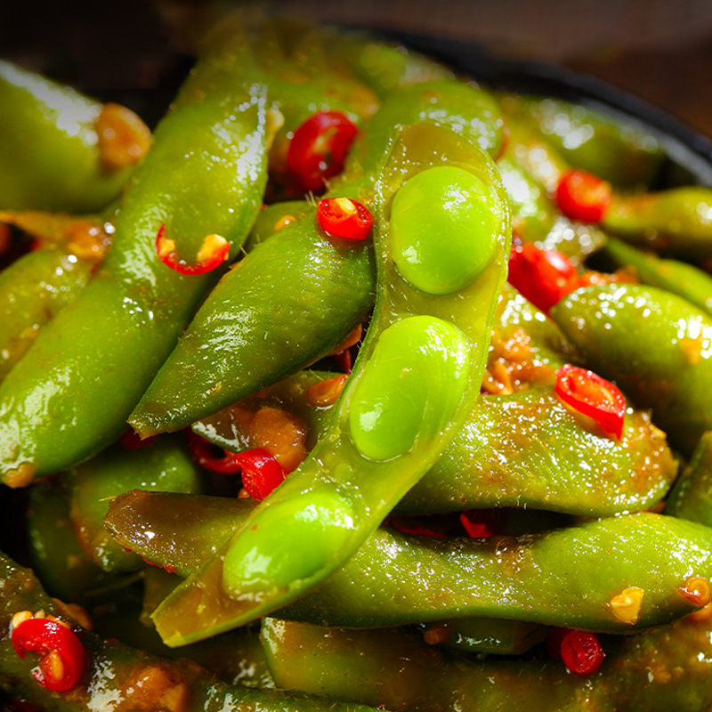 Spicy Edamame 400g Braised Edamame Cold Dish Vegetarian Hotel Restaurant Catering Banquet Semi-Finished Ingredients 10 Bags