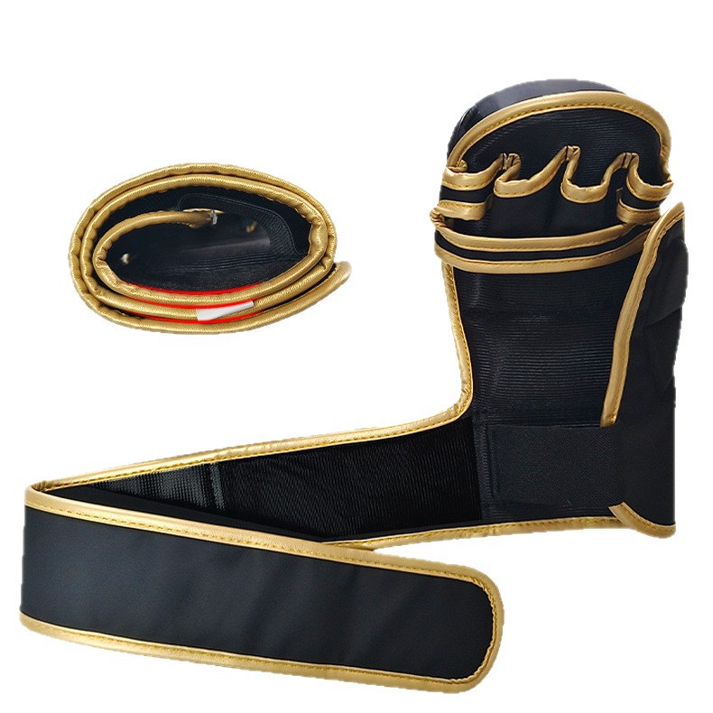 High-Quality Thickeneded and Wear-Resistant Mma Half-Finger Combat Training Pu Leather Protective Comfortable and Comfortable Boxing Gloves