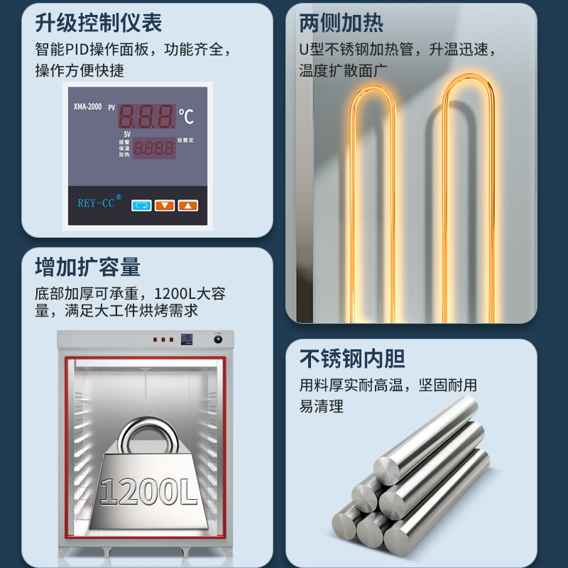 Pig Farm Constant Temperature Blast Disinfection Drying Oven Double Door Industrial Electric Heating Farm Material Drying Goward Biao