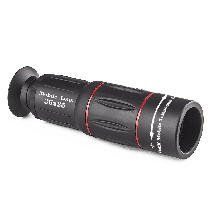 Cross-border hot-selling mobile phone external telephoto lens optical glass 18 times HD adjustable focus concert bird watching lens