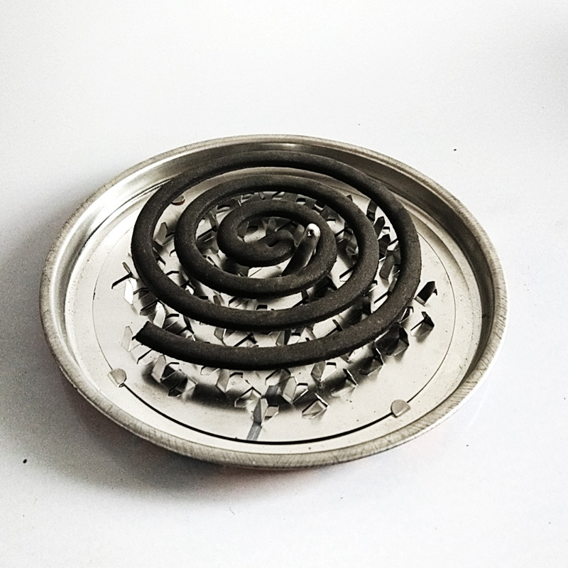 Household metal mosquito incense plate thickened with gray plate outdoor camping fire prevention convenient mosquito incense rack manufacturers wholesale