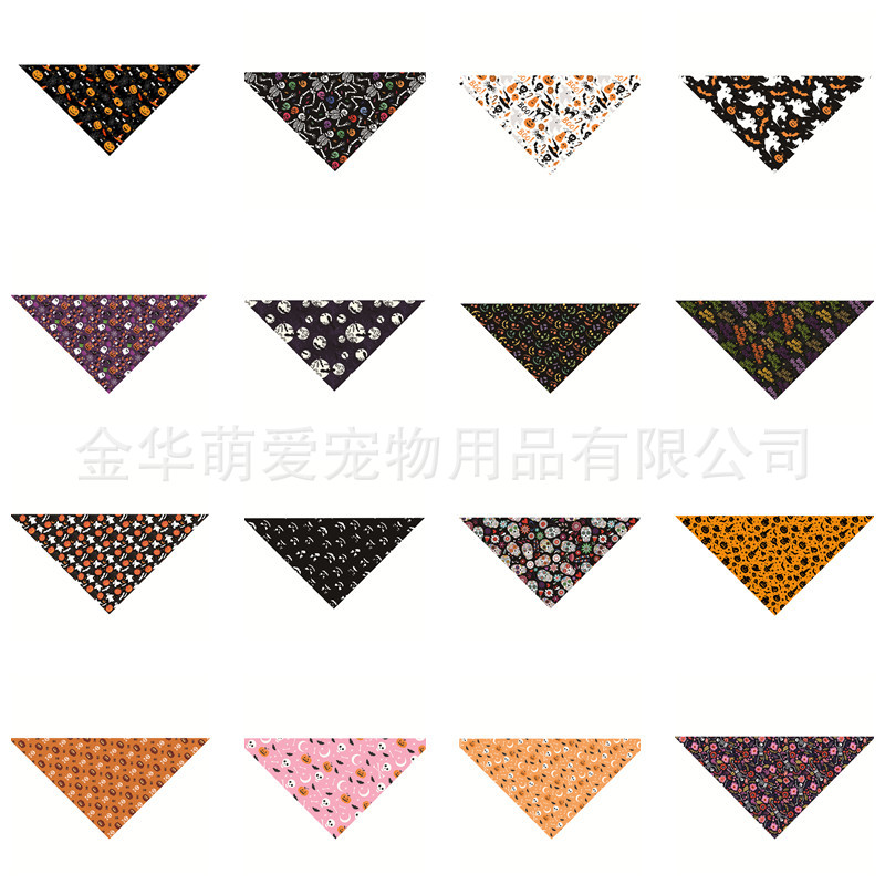 Cross-border Asian holy day pet saliva towel pet scarf pet triangle towel dog dog saliva towel cat dog scarf