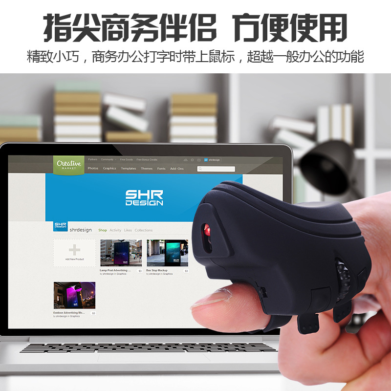 Wireless Ring Mouse Lazy Creative Ring Bluetooth Finger Mouse Compact Office Tablet Phone Computer Universal