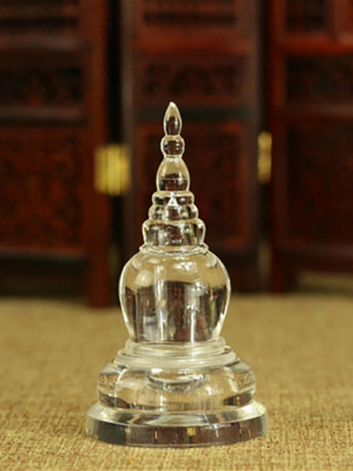 Transparent Tower Large small size Acrylic Crystal Sherita Buddha Pagoda Ornaments for Serving Sheri Safflower Exquisite Workmanship