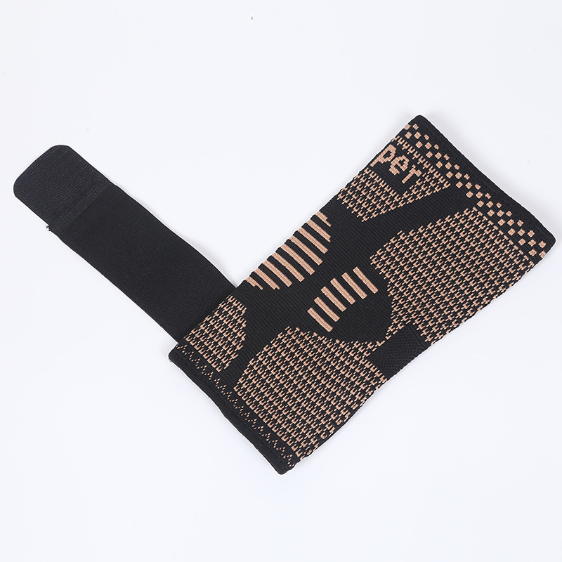Cross-Border Sports Copper Fiber Ion Elbow Bandage Basketball Adult Weightlifting Fitness Strap Elbow Protector Pressurized