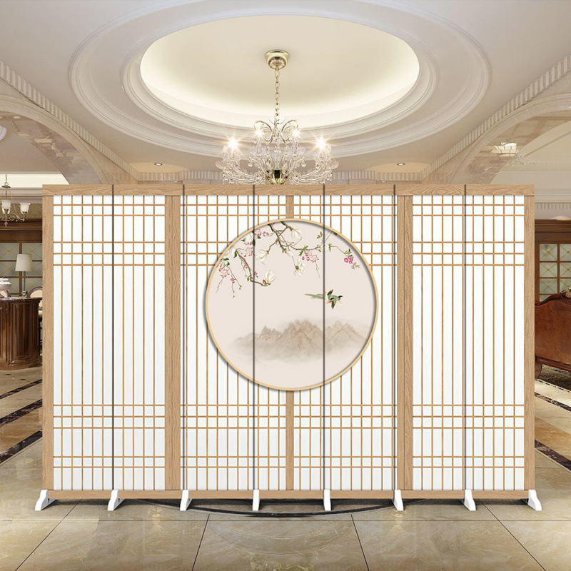 New Chinese Style Screen Partition Living Room Blocking Hotel Bedroom Office Simple Home Folding Screen Removable Folding Factory