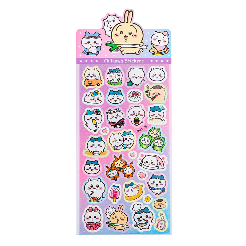 Creative Cartoon Laser Stickers Children's DIY Cut-Free Hand Account Stickers Decorative Stickers Kindergarten Prizes Gift