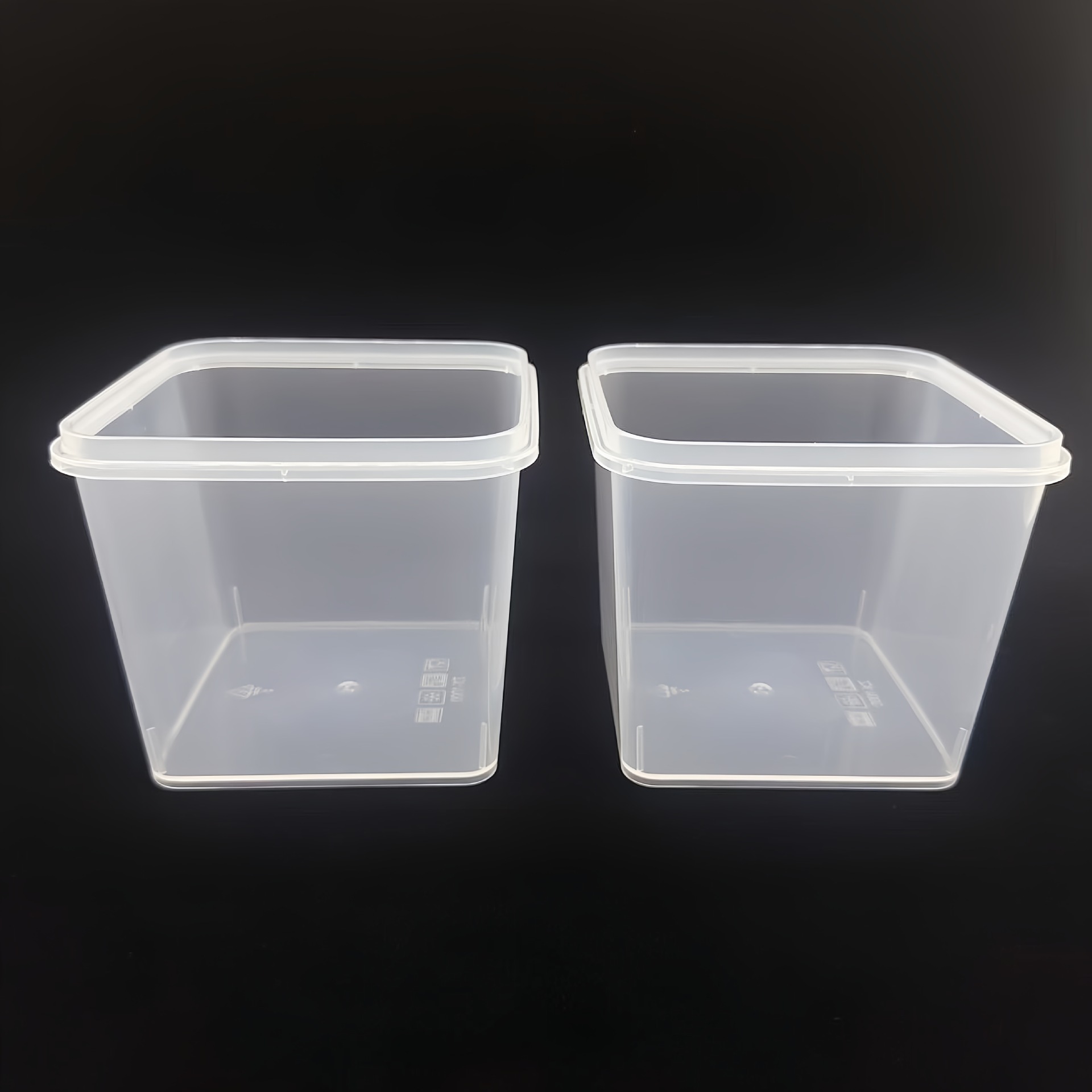 Factory Direct Sales Square Transparent Plastic Sealed Box 1kg Food Grade Pp Commercial Yogurt Preservation Box with Lid
