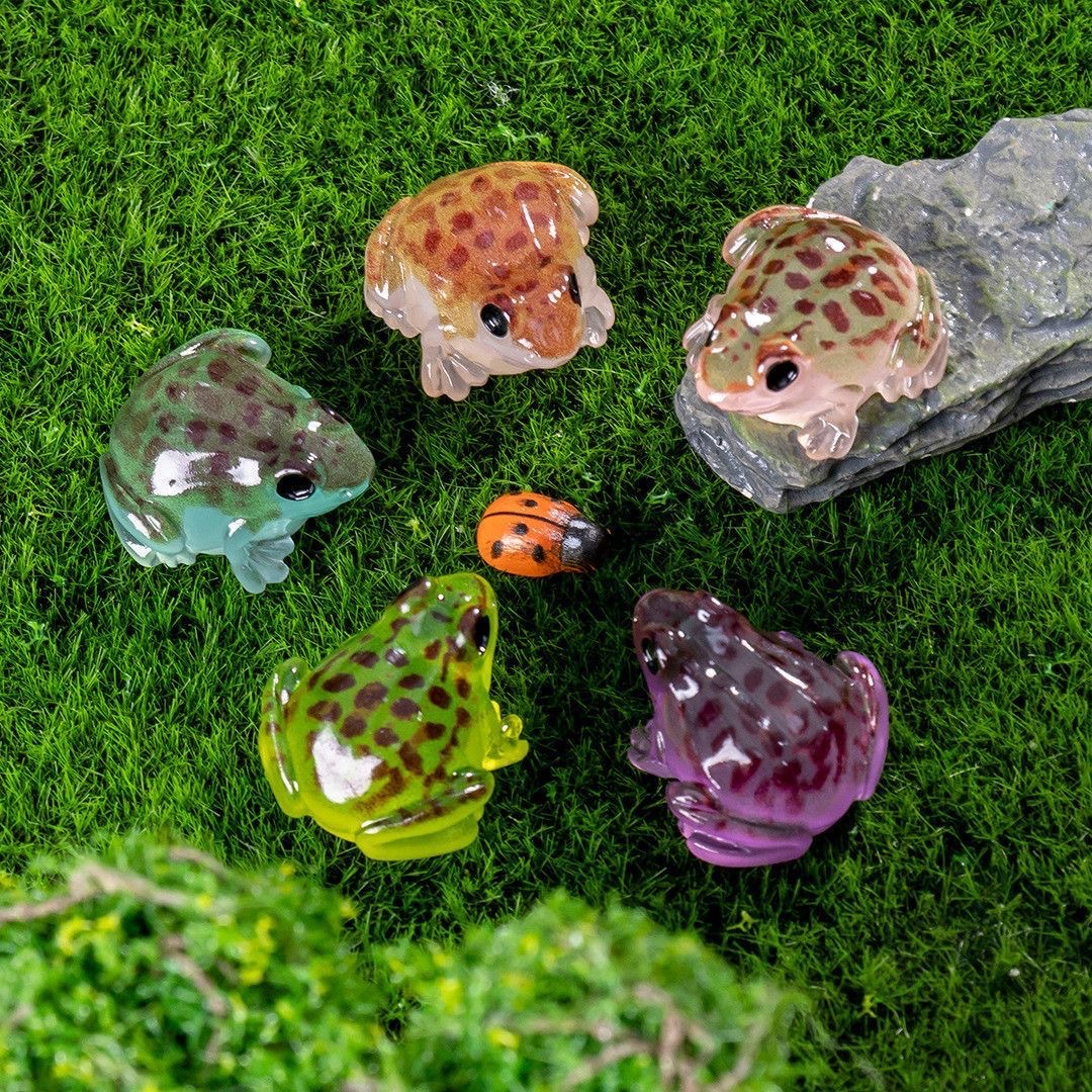 Cross-Border New Product Micro Landscape Creative Luminous Little Frog Toad DIY Landscaping Decoration Accessories Small Ornaments