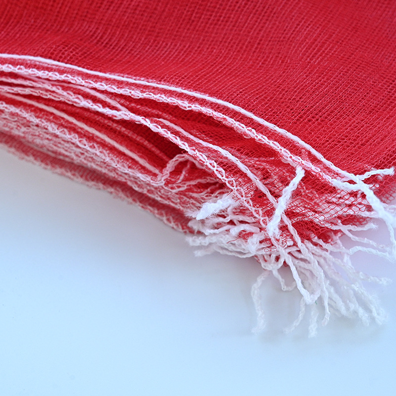 Red Mesh Bag Thickeneded Encrypted Drawstring Mesh Bag Yam Potato Onion Sweet Potato Sweet Potato Mesh Bag