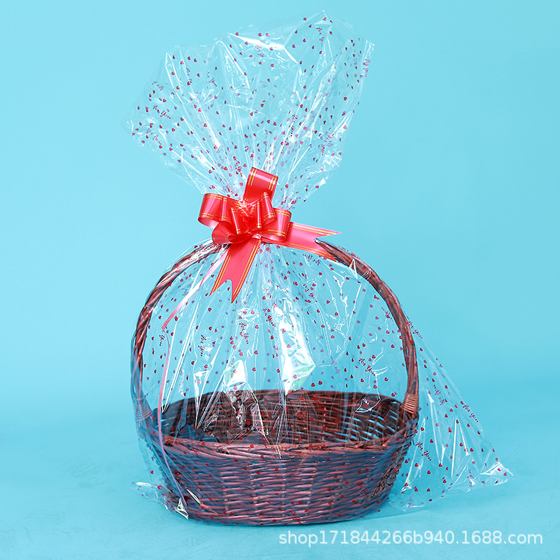 Fruit Blue Wicker Gift Basket, Large Blue Hand-Held Basket, Flower Basket, Egg Basket, Blue Picking Basket, Wicker Shopping Basket, Picnic Basket, Handmade