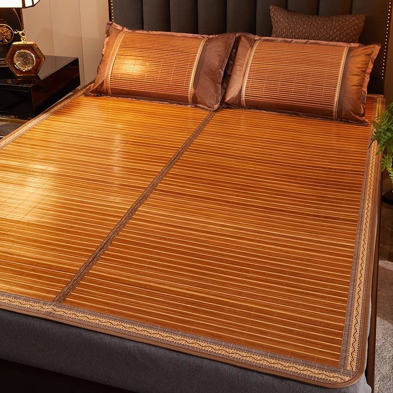 Factory wholesale bamboo mat rattan mat bedding summer home ice silk mat three-piece single double dormitory mat