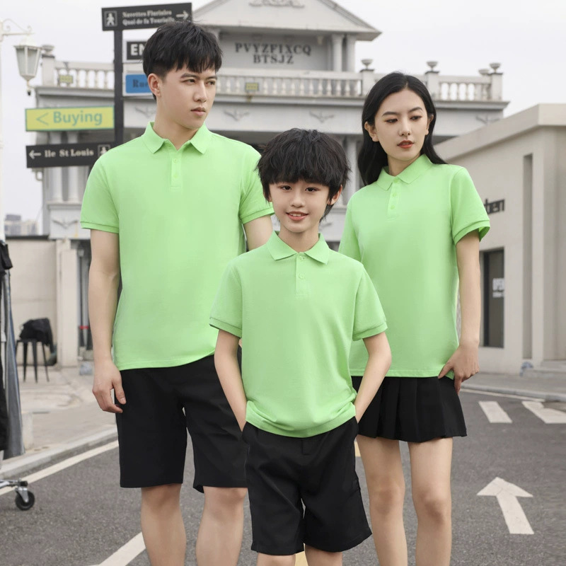 Customized Pure Cotton Polo Shirts, Corporate Advertising Shirts, Collared Short-Sleeve T-Shirts, Embroidered Work Clothes with Logo Printing, Sweat-Absorbent