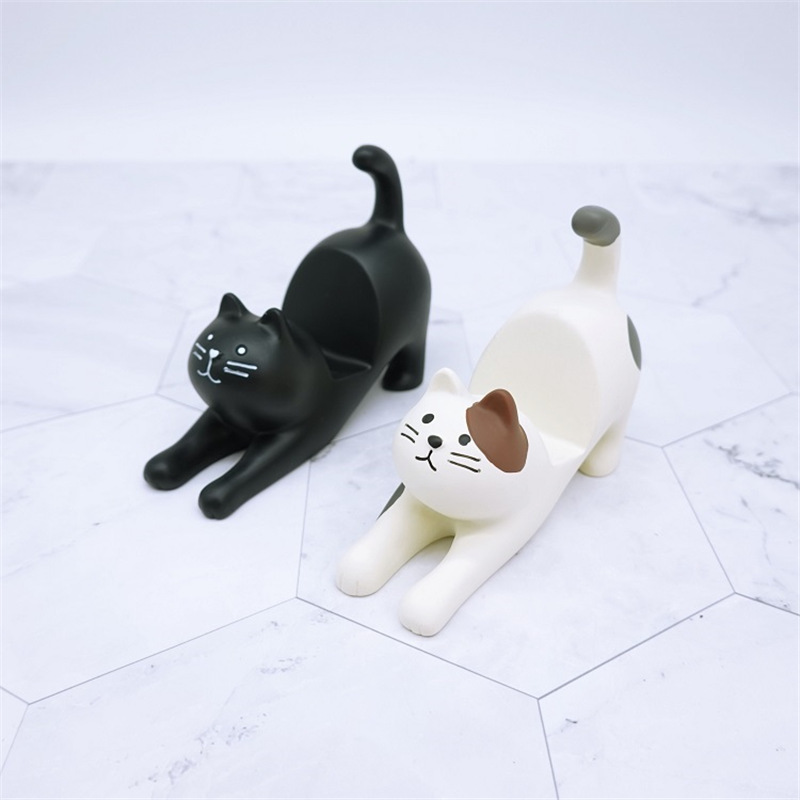 Creative Lazy Desktop Rack Cute Japanese ZAKKA Grocery Toast Bread Puff Cat Rack