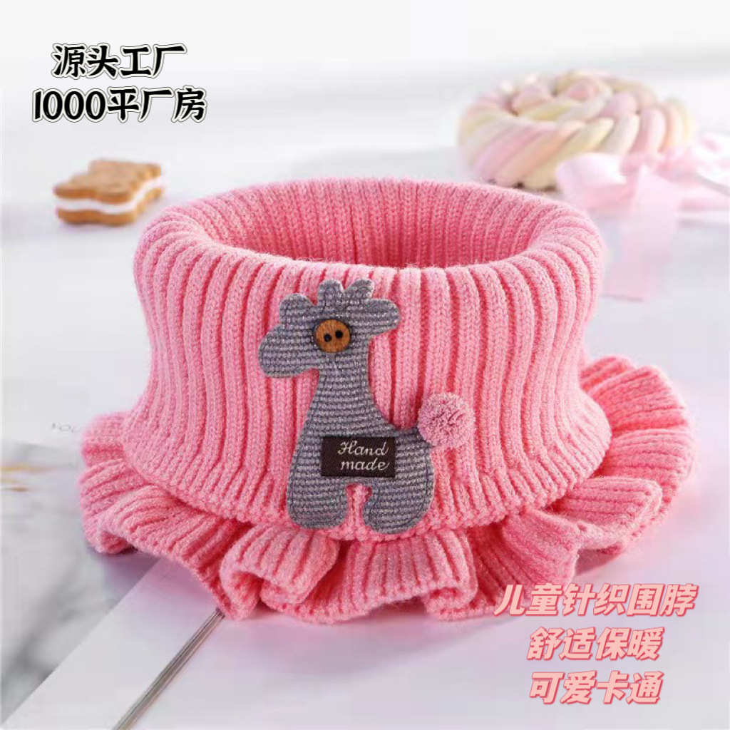 Детский вязаный шарф, тёплый шарф для девочек, осенне-зимний, оптовая продажа