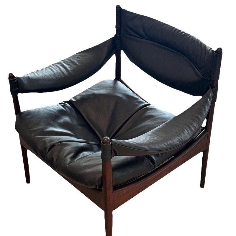 Nordic Single Sofa Chair Danish Hunting Chair Mid-Century Style Living Room Solid Wood Leisure Chair Designer Sofa Single Chair