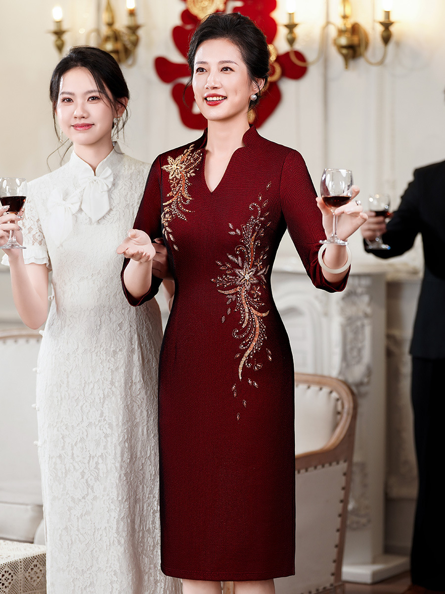 2025 Xi mother suit high-end mother dress wedding dress young new Xi mother-in-law wedding dress generation