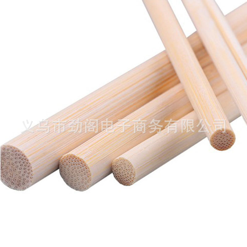 DIY Bamboo Sticks Round Sticks 3/4/5/6mm Diameter Flat Head Bamboo Sticks Handmade Model Materials Can Be Customized to Punch Bamboo Art Bamboo