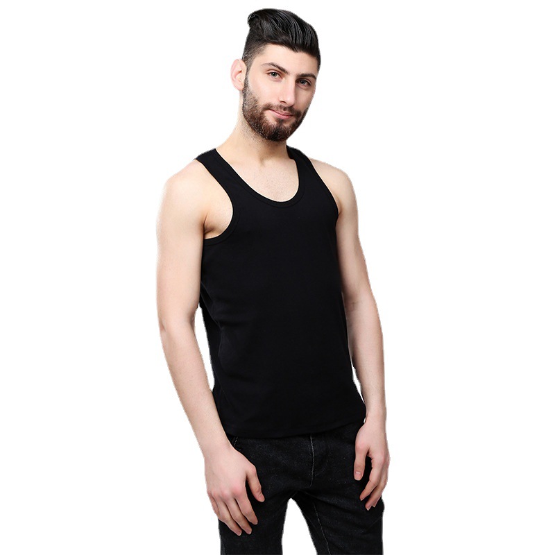 2025 Spring and Summer Pure Cotton Men's Vest Sports Vest Men's Casual Vest Pure Cotton Men's Base Vest