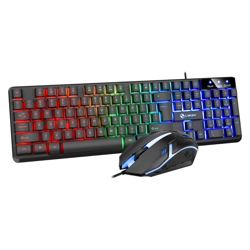 Limei Gtx350 Luminous Keyboard and Mouse Set Suspended Keyboard Mechanical Feel E-Sports Game Mouse and Keyboard Set