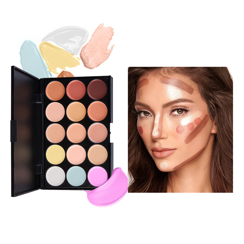 Popfeel 15-Color Concealer Concealer to Remove Dark Circles, Freckles, Acne Marks and Tattoos