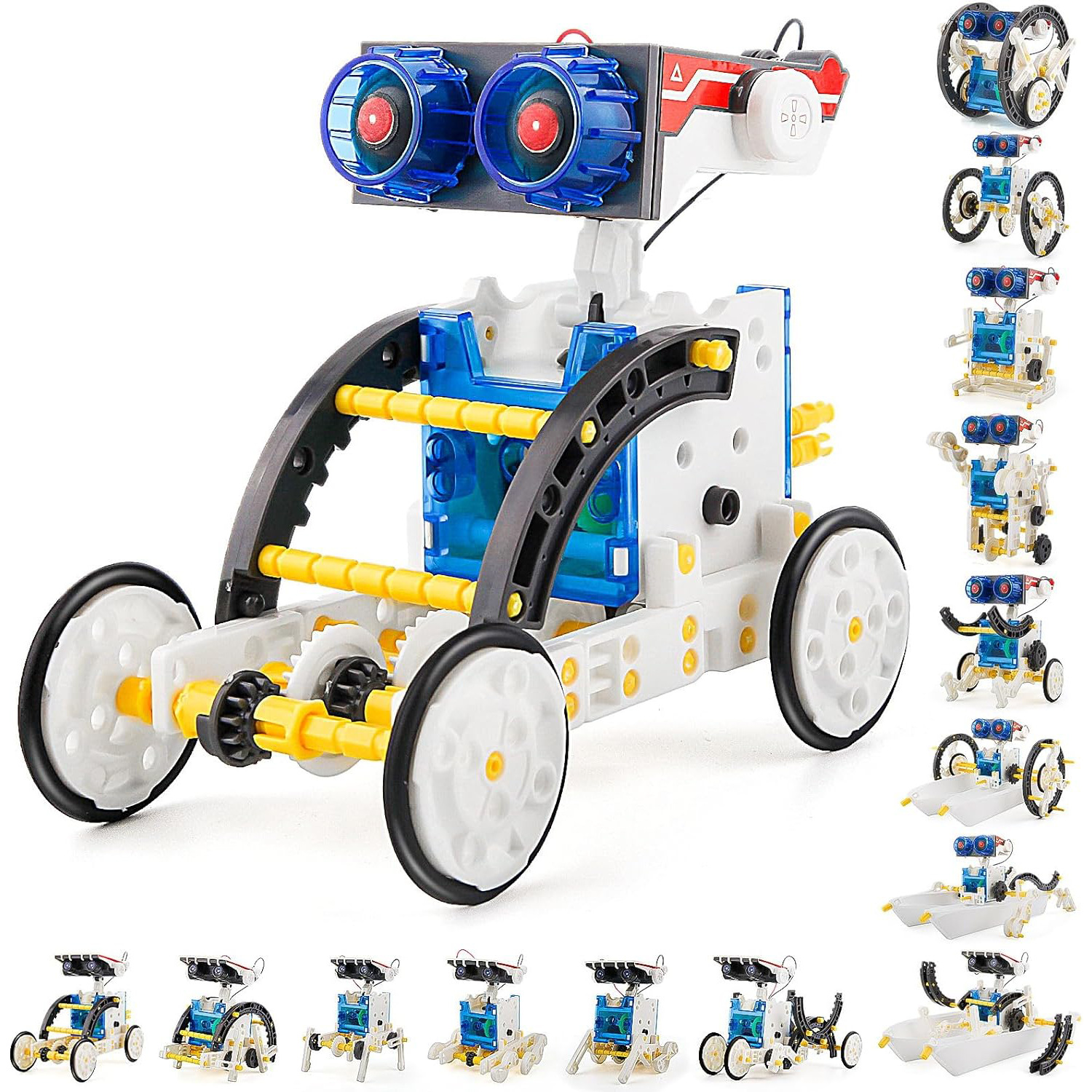 2024 New Cross-border DIY Assembled Toys 29-in -1 Self-loading Solar Toy Car 29-in -1 Intelligent Robot