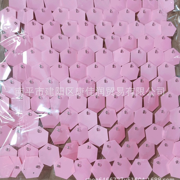 Pneumatic plate hexagonal pneumatic buckle hexagonal decorative buckle pneumatic buckle sequin background wall