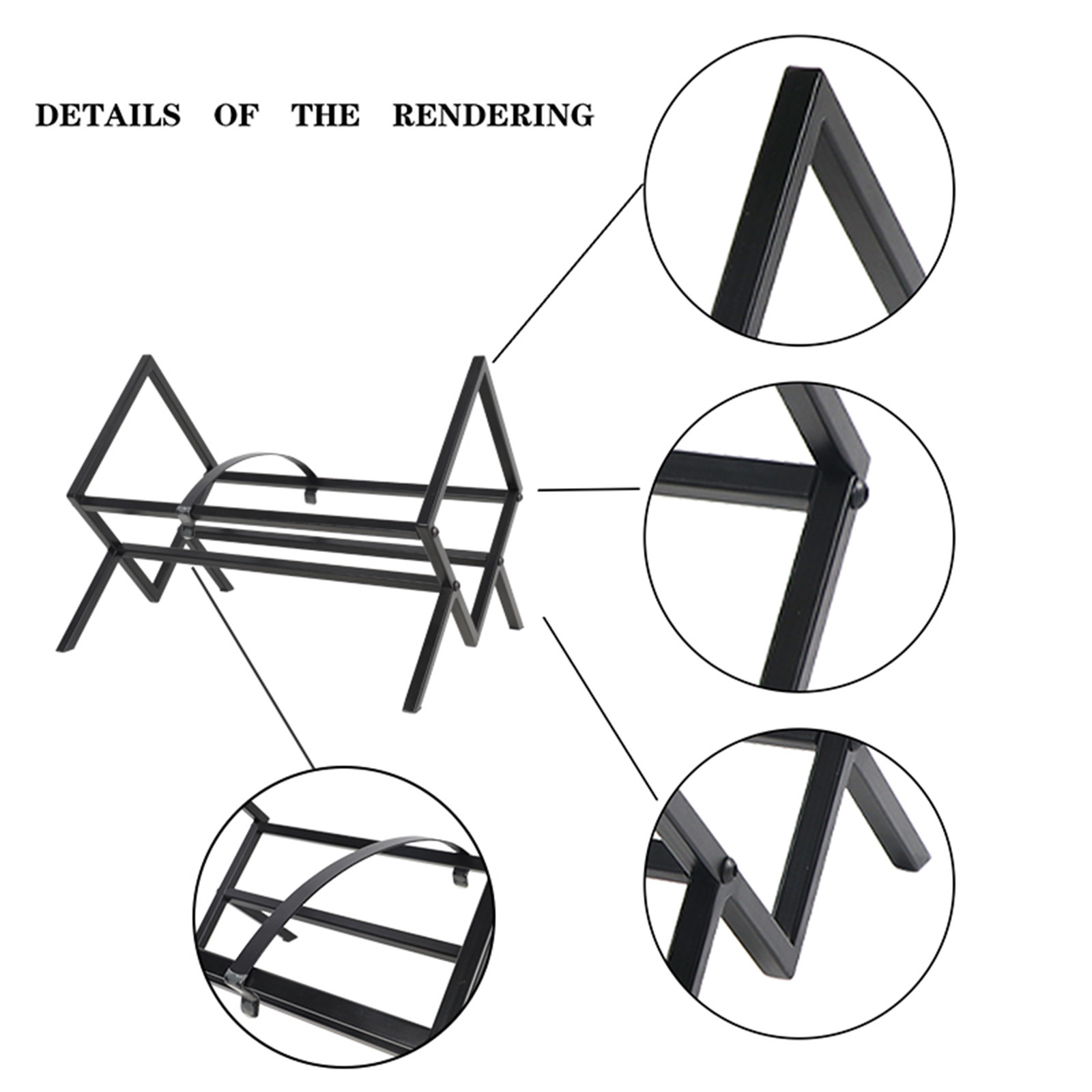 Desktop creative bookshelf vinyl record storage rack CD record display rack magazine storage rack metal fine iron art