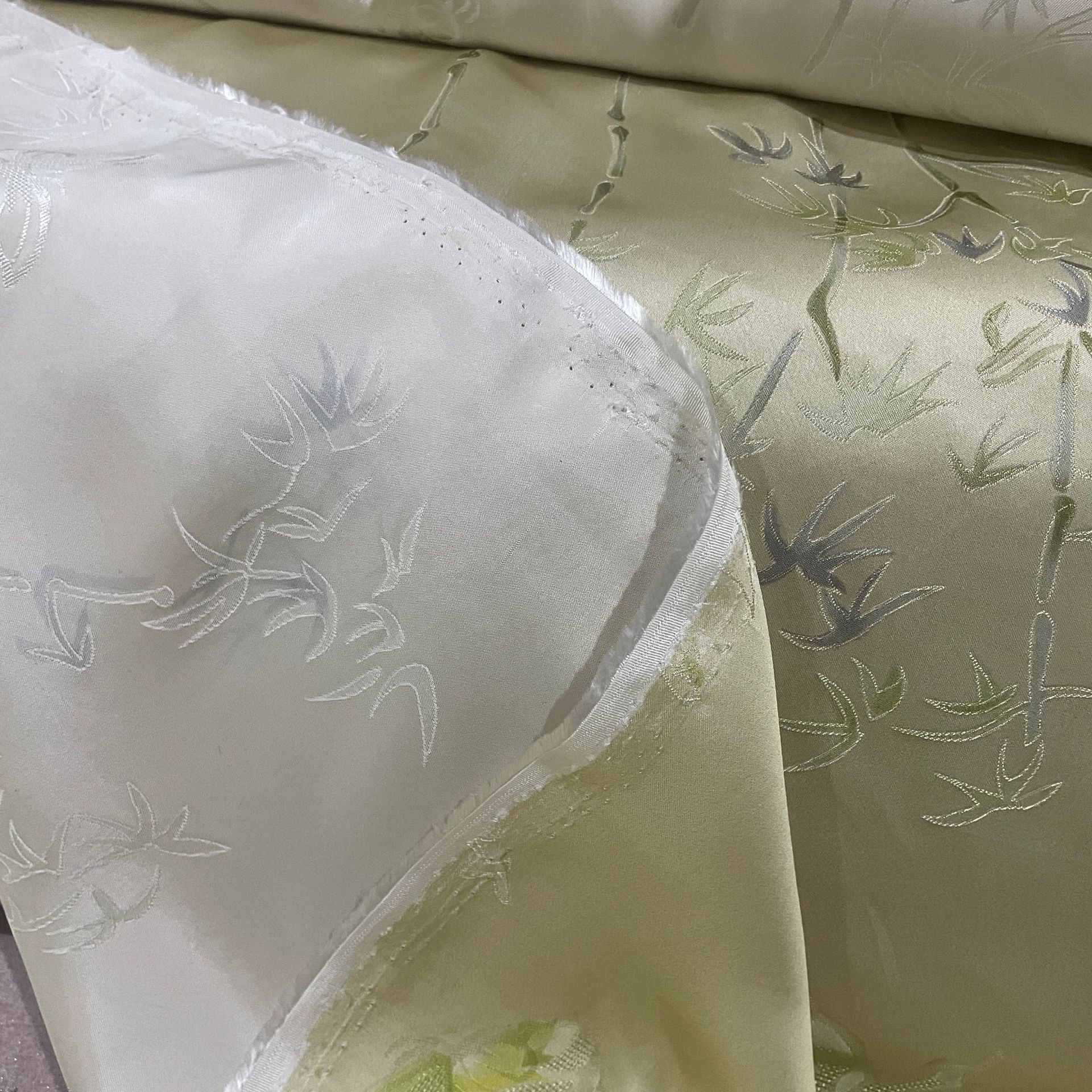 Rayon Fragrant Cloud Yarn Jacquard Fabric Craft Fabric New Chinoiserie Rayon Bamboo Print Dress Cheongsam Fabric