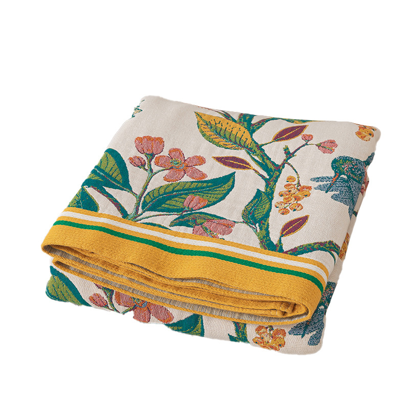 Summer Household Cotton Multi-Layer Gauze Towel Quilt Blanket Household Bedding Bed Sheet Gauze Blanket Adult Couple Blanket