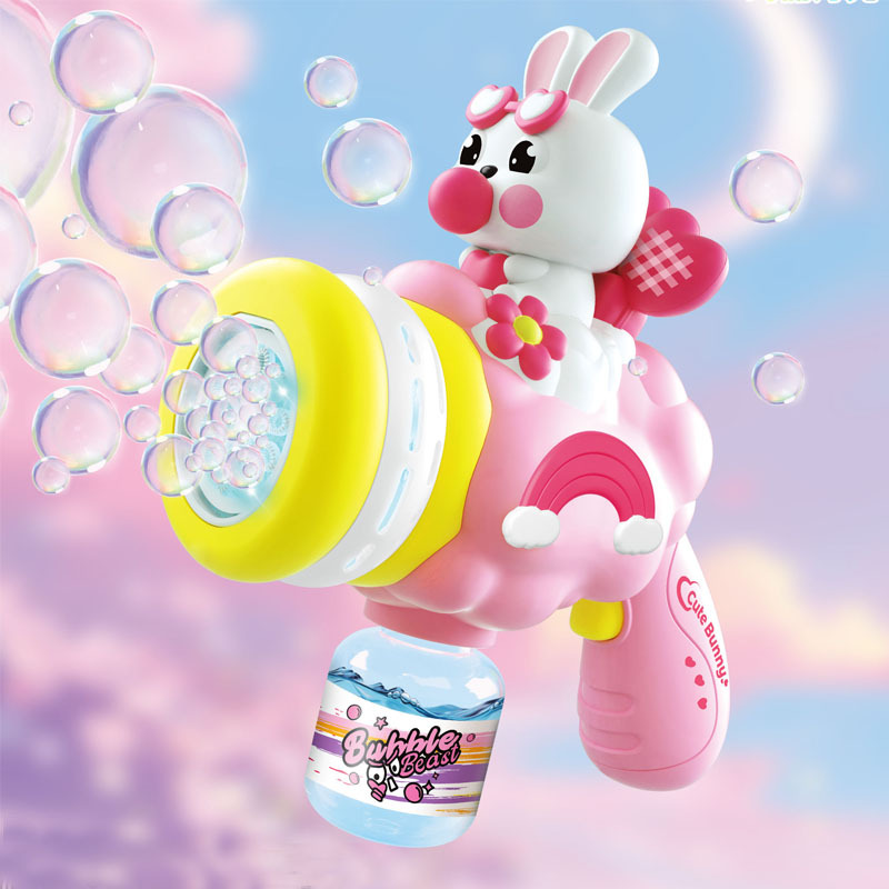 Shake the sound net red one-horned pony bubble machine children's automatic porous electric bubble stick stall toys