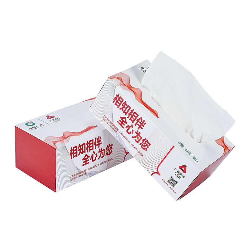 Advertising Boxed Paper Towels Customized Wholesale Bank Gas Station Gifts Promotional Facial Tissue Napkins Customized Logo