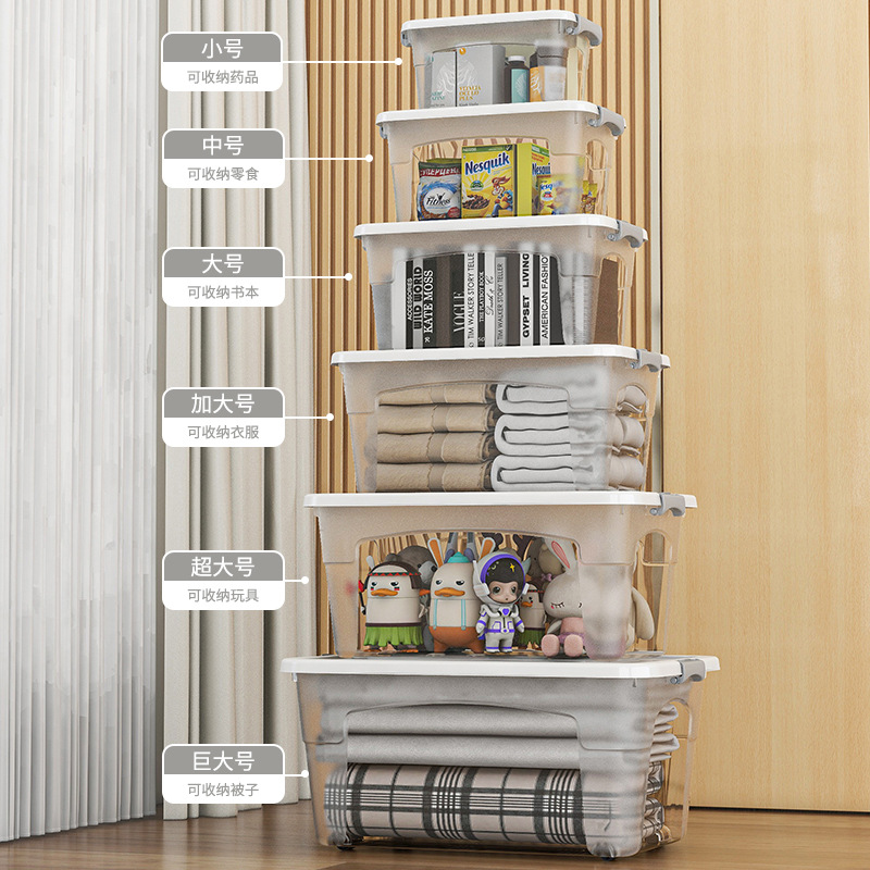 Storage Box with Lid Multifunctional Storage Box Plastic Extra Large Transparent Toy Storage Organiser Home Storage Box