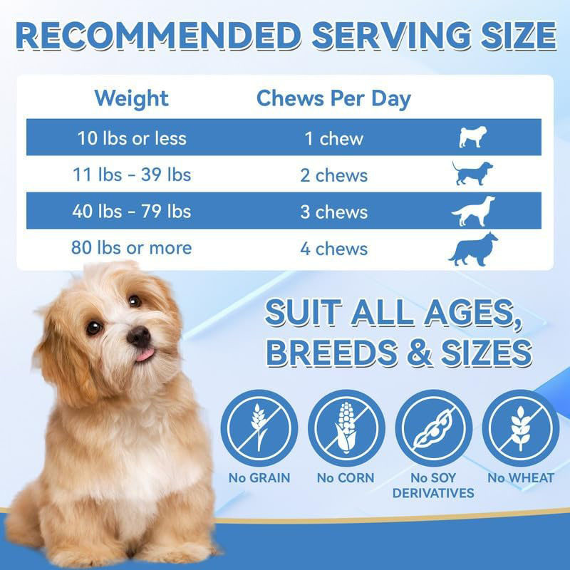 OEM Cross-border Pet Calm Chewable Tablets Dog Calm Supplement Soothing Emotional Soft Chew Source Factory