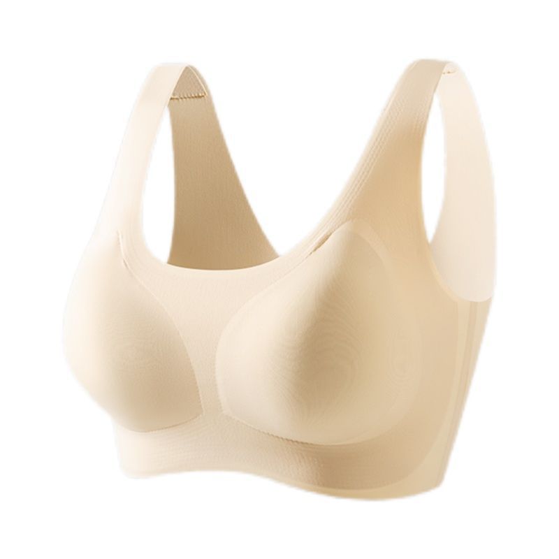 Traceless Underwear Women's Large Chest Small Chest Push-up Sports Vest No Steel Ring Beautiful Back Breathable Comfortable Bra Thin