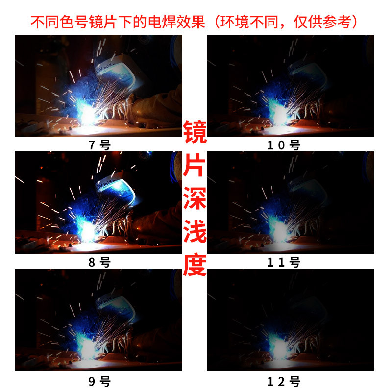 Welding mask glass lens glasses black and white glass lens argon arc welding No.7 No.8 No.9 welder goggles