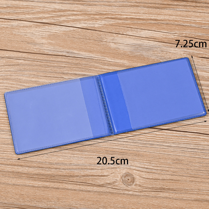 Manufacturer's Ready-Made Wholesale Motor Vehicle Driver's License Leather Case Driving License Leather Case Two Card Slot Document Cover Simple Black Blue