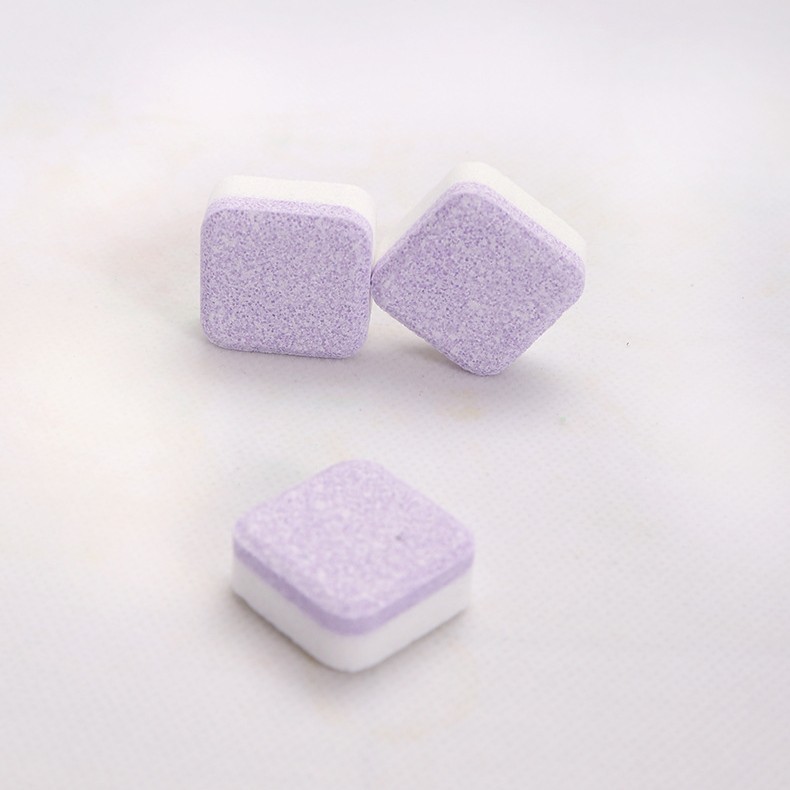 Cross-Border Temutiktok Dishwashing Block Dishwasher Special Solid Detergent Dishwashing Tablets Cleaning Tablets Bright Dish Purple and White